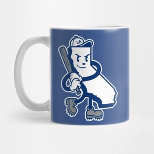 Los Angeles 'Baseball State' Fan T-Shirt: Swing into SoCal Style with a Cartoon Mascot and California Flair! Mug